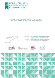 Fernwood Parish Council receives Award